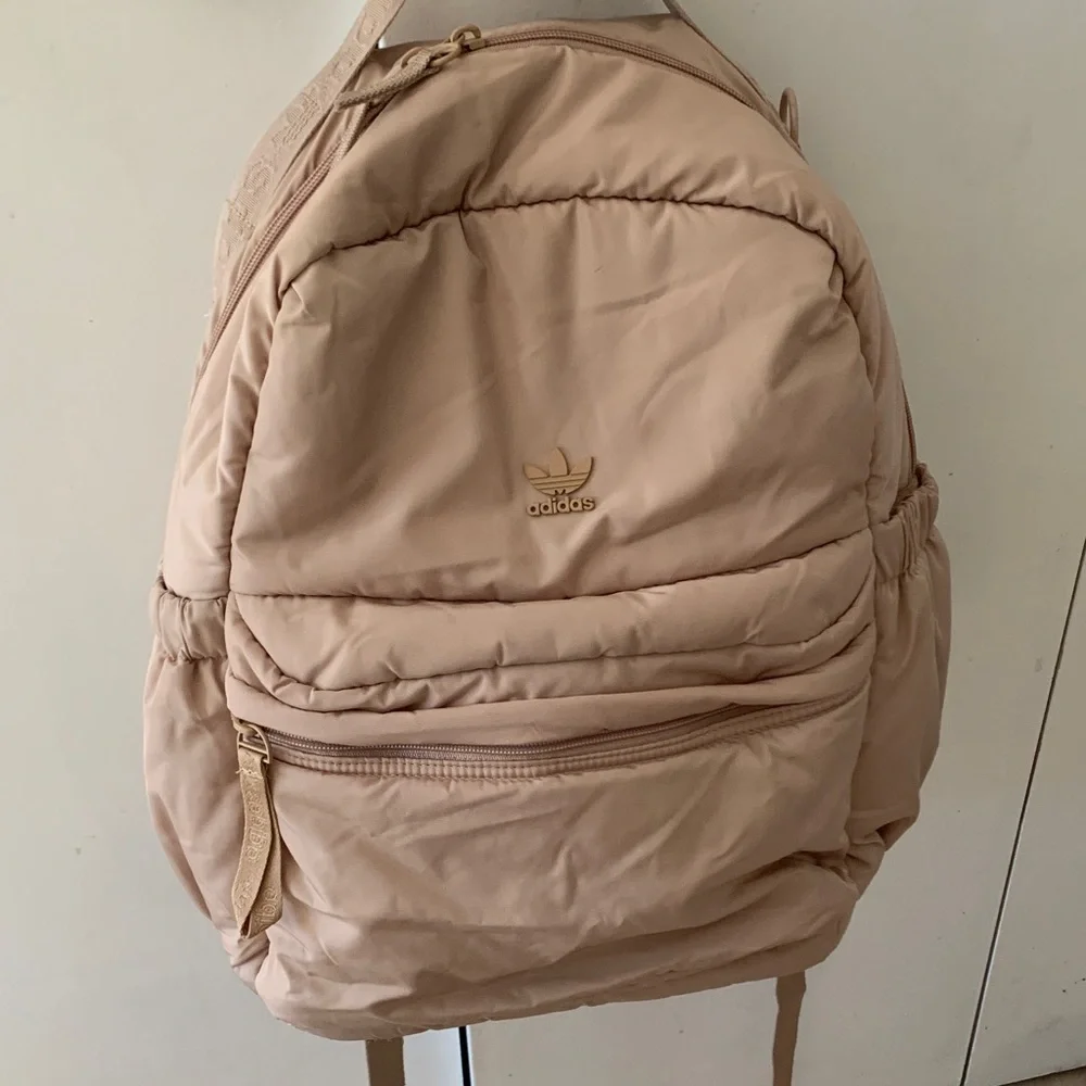 adidas Originals Puffer Backpack in Beige - Picture 8 of 11